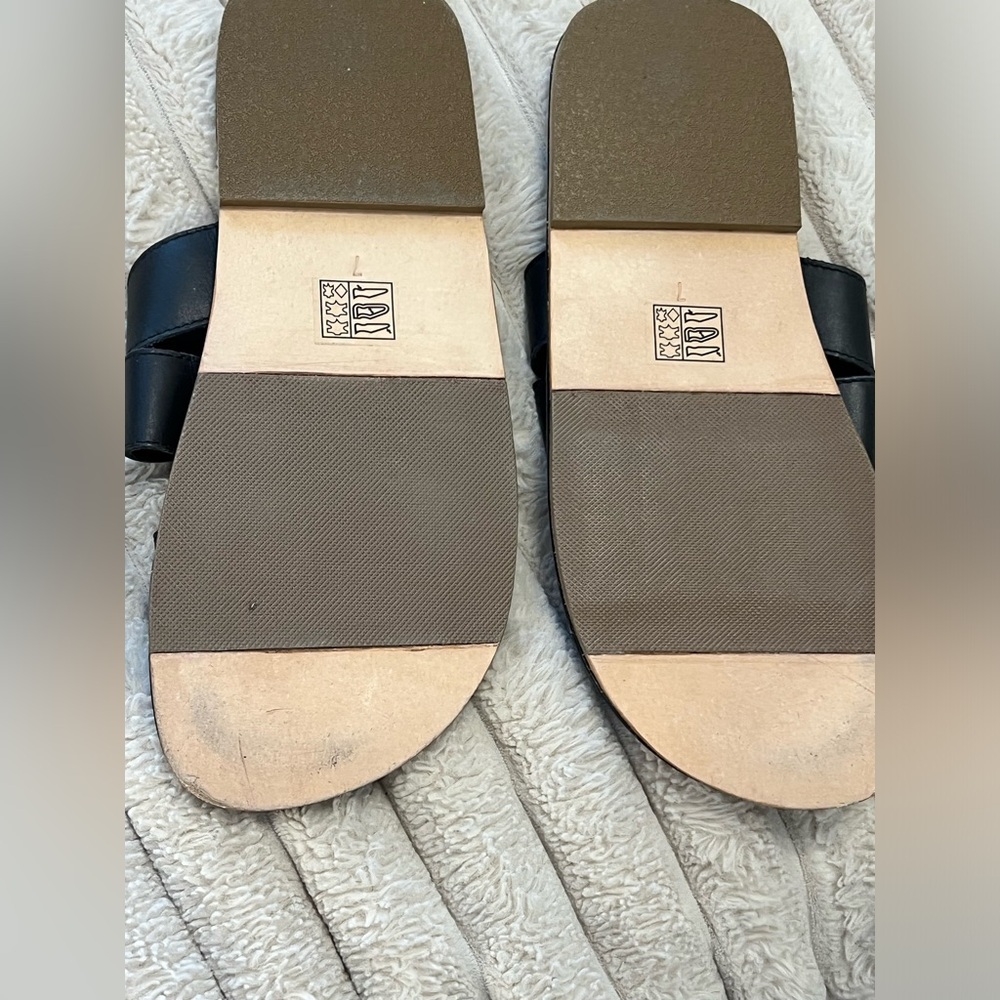 FREE PEOPLE SLOAN BUCKLE SANDALS - BLACK - Picture 6 of 8